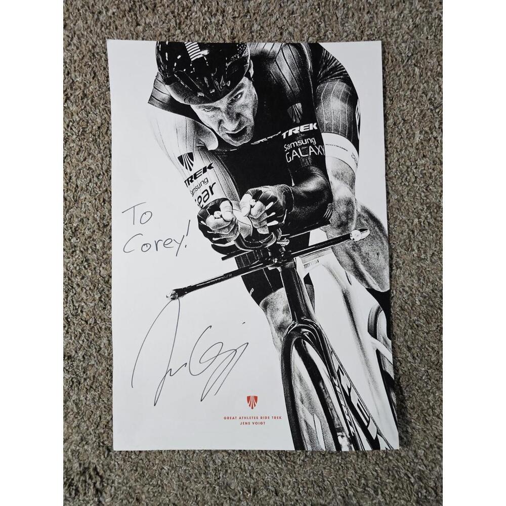 Jens Voigt TREK Bikes Professional Recer Poster autographed